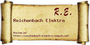 Reichenbach Elektra névjegykártya